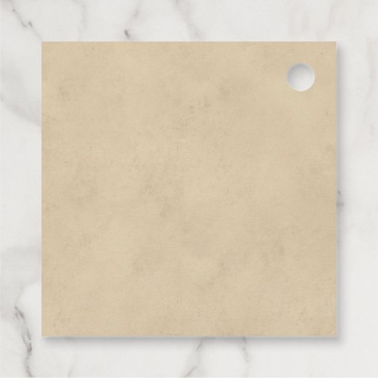 Sierlijk antiek kerst verguld kader monogram bedankjes labels (Achterkant)