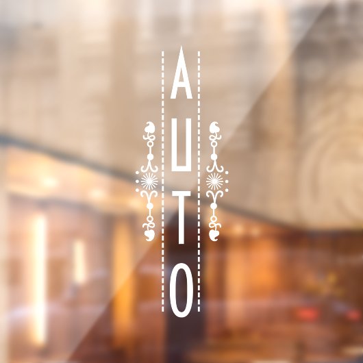 Sierlijk Automatisch Deur Signaal, Raamsticker (Vel 2)