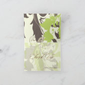 Sierlijk Blad/Groen + Bruin/Bedankkaartjes Bedankkaart (Binnen)