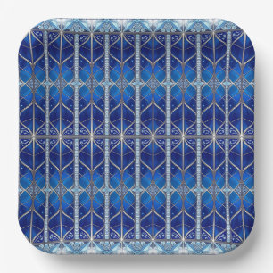 Sierlijk Blauw Papieren Bord