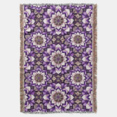 Sierlijk Bloem Mandala Ontwerp Deken (Voorkant Verticaal)