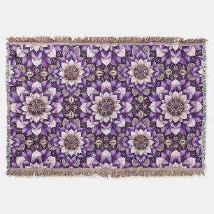 Sierlijk Bloem Mandala Ontwerp Deken