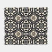 Sierlijk Bloem Mandala Ontwerp Fleece Deken (Voorkant (Horizontaal))