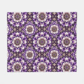 Sierlijk Bloem Mandala Ontwerp Fleece Deken (Voorkant (Horizontaal))