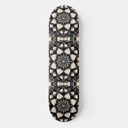 Sierlijk Bloem Mandala Ontwerp Persoonlijk Skateboard (Voorkant)