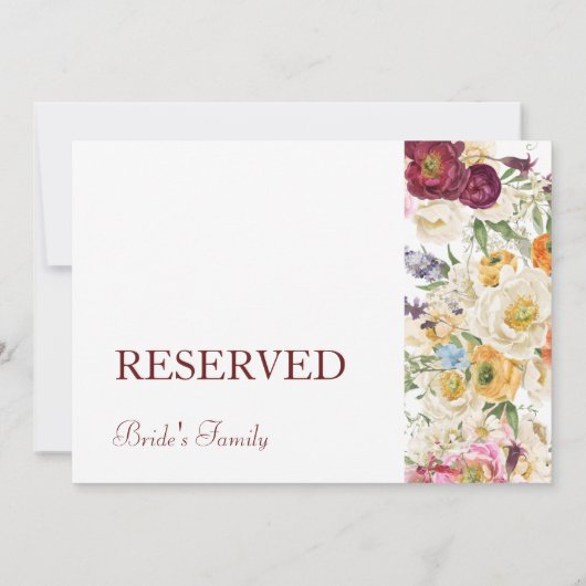 SIERLIJK BLOEMEN GERESERVEERD TEKEN (Achterkant)