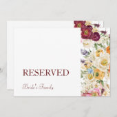 SIERLIJK BLOEMEN GERESERVEERD TEKEN (Voorkant / Achterkant)