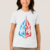 Sierlijk Bloemendesign Tri-Blend Shirt (Voorkant)