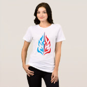 Sierlijk Bloemendesign Tri-Blend Shirt (Voorkant volledig)
