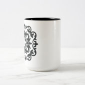 Sierlijk Bloemendesign Tweekleurige Koffiemok (Center)