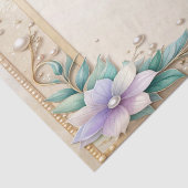 Sierlijk bloemenkader met parels tissuepapier (Detail)