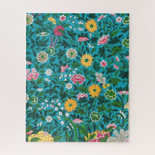 Sierlijk Bloemmotief Legpuzzel (Verticaal)