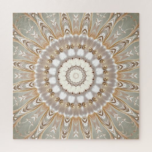 Sierlijk Bloemmotief Mandala Legpuzzel (Verticaal)