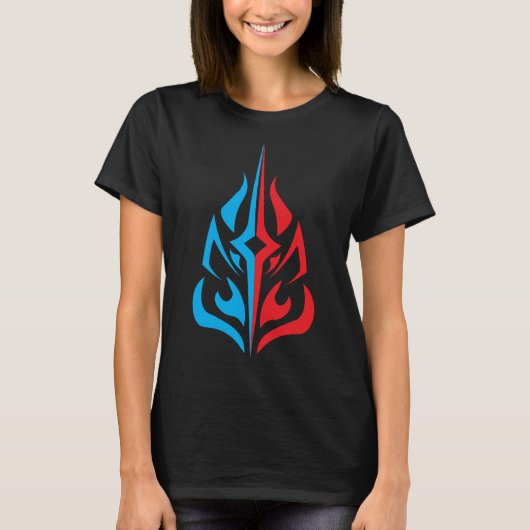 Sierlijk Bloemontwerp T-shirt (Voorkant)