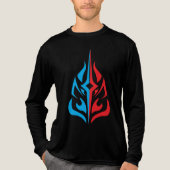 Sierlijk Bloemontwerp Tri-Blend Shirt (Voorkant volledig)