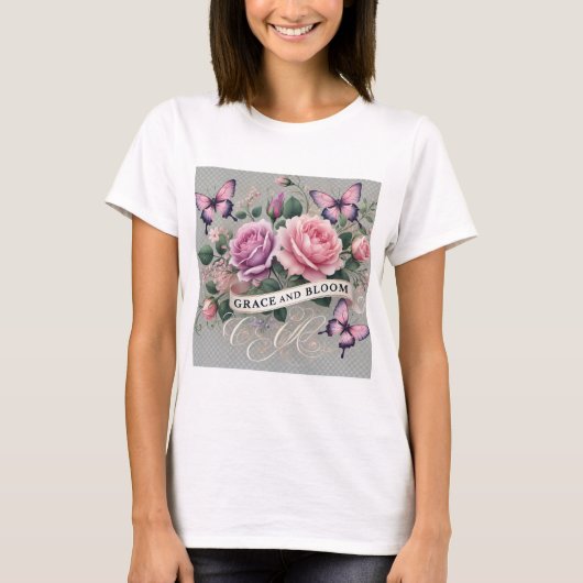 Sierlijk Bloom T-shirt (Voorkant)