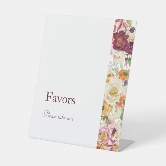 SIERLIJK Blooms Favorieten teken Reclamebord Met Voetstuk (Voorkant)