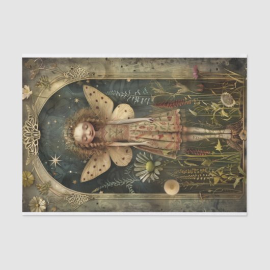 SIERLIJK BOS FEE DECOUPAGE TISSUE PAPIER (Voorkant)