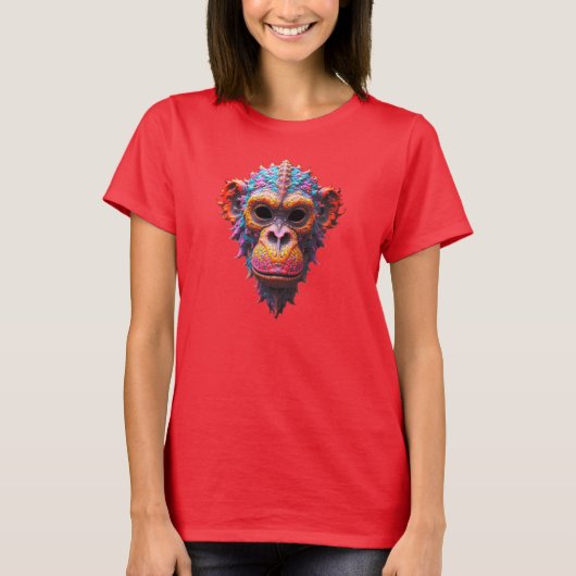 Sierlijk Chimpanse Masker T-shirt (Voorkant)