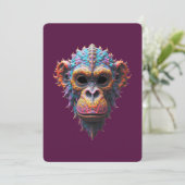 Sierlijk Chimpansee Masker Kaart (Staand voorkant)