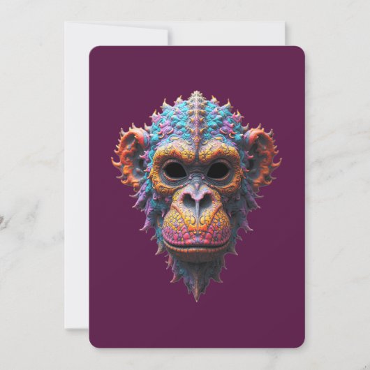Sierlijk Chimpansee Masker Kaart (Voorkant)