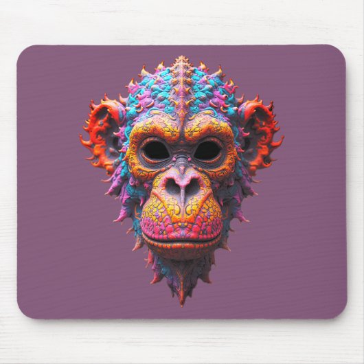 Sierlijk Chimpansee Masker Muismat (Voorkant)