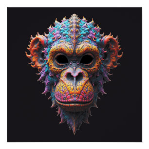 Sierlijk Chimpansee Masker Perfect Poster