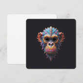 Sierlijk Chimpansee Masker Save The Date (Voorkant / Achterkant)