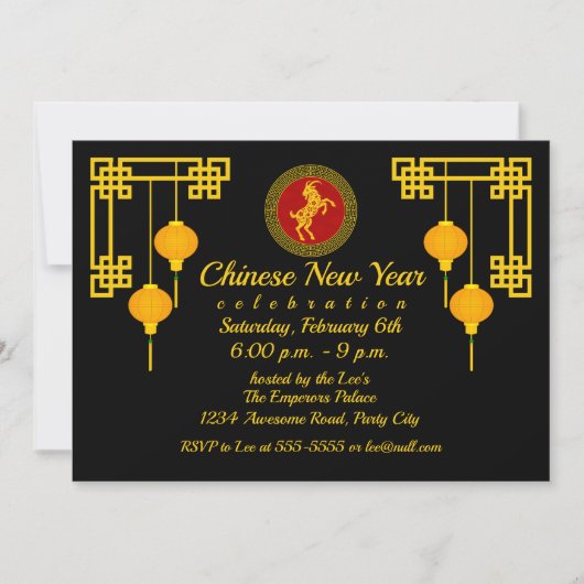 Sierlijk Chinees Nieuwjaarsgeit Kaart (Voorkant)