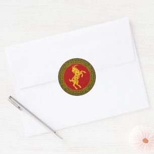 Sierlijk Chinees Nieuwjaarsgeit Ronde Sticker