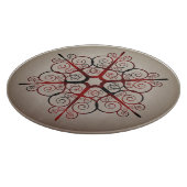 Sierlijk Damask element grijs leisteen kleur Snijplank (Hoek)