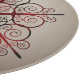 Sierlijk Damask element grijs leisteen kleur Snijplank (Hoek)