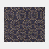 Sierlijk Damast naadloos patroon Fleece Deken (Voorkant (Horizontaal))