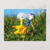 Sierlijk dansend actief Fubby poppetjes stel. Briefkaart (Voorkant)