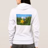 Sierlijk dansend actief Fubby poppetjes stel. Hoodie (Achterkant)