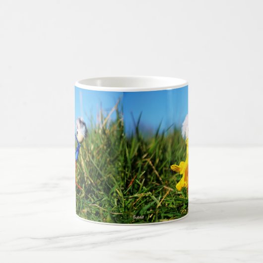 Sierlijk dansend actief Fubby poppetjes stel. Koffiemok (Center)