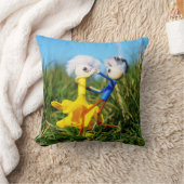 Sierlijk dansend actief Fubby poppetjes stel. Kussen (Deken)