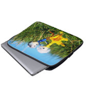 Sierlijk dansend actief Fubby poppetjes stel. Laptop Sleeve (Voorkant onderkant)
