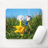 Sierlijk dansend actief Fubby poppetjes stel. Muismat (Met muis)