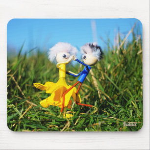 Sierlijk dansend actief Fubby poppetjes stel. Muismat