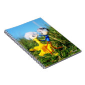 Sierlijk dansend actief Fubby poppetjes stel. Notitieboek (Rechterzijde)