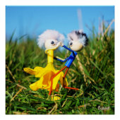 Sierlijk dansend actief Fubby poppetjes stel. Perfect Poster (Voorkant)