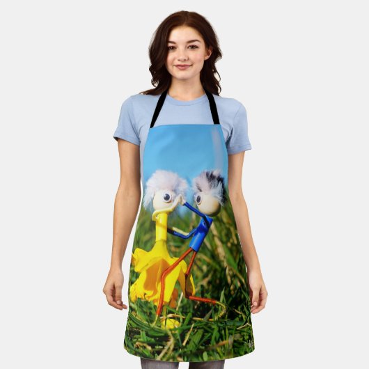 Sierlijk dansend actief Fubby poppetjes stel.v Schort (Gedragen)