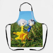 Sierlijk dansend actief Fubby poppetjes stel.v Schort (Voorkant)