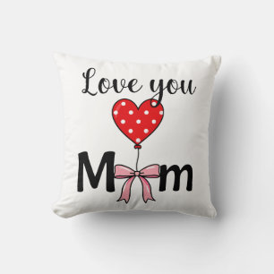 Sierlijk en stijlvol “Love You Mom” Kussen