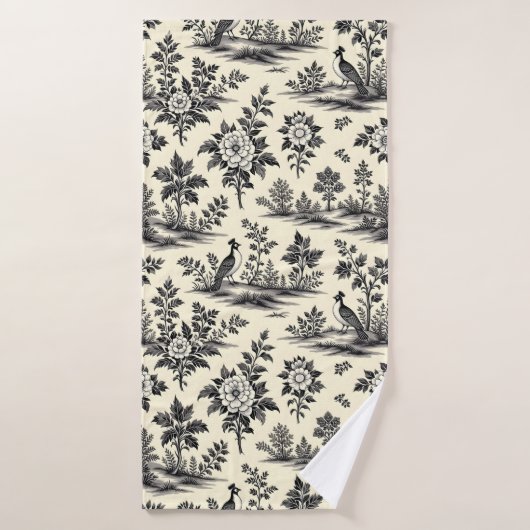 Sierlijk Frans toile patroon Badhanddoek (Badhanddoek)