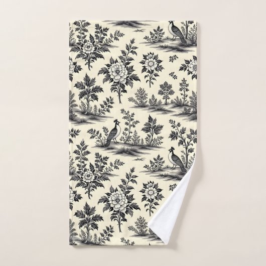 Sierlijk Frans toile patroon Handdoek (Handdoek)