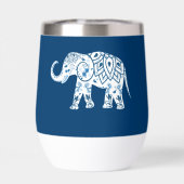 Sierlijk Geblauwd Olifant Persoonlijk (Achterkant)