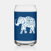Sierlijk Geblindeerde Blauwe Olifant Persoonlijk Blikvorm Glas (Achterkant)
