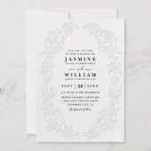 Sierlijk Gebosseerd Vintage Bloemmotief QR Code Br Kaart (Voorkant)